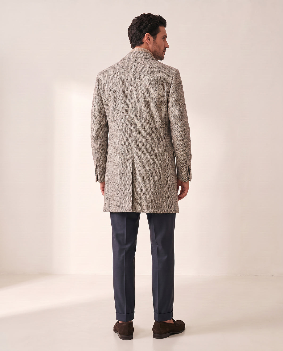 Briglia Quartieris Double-Pleat Side-Adjuster Trouser – NAVY - Full Back Styled Model