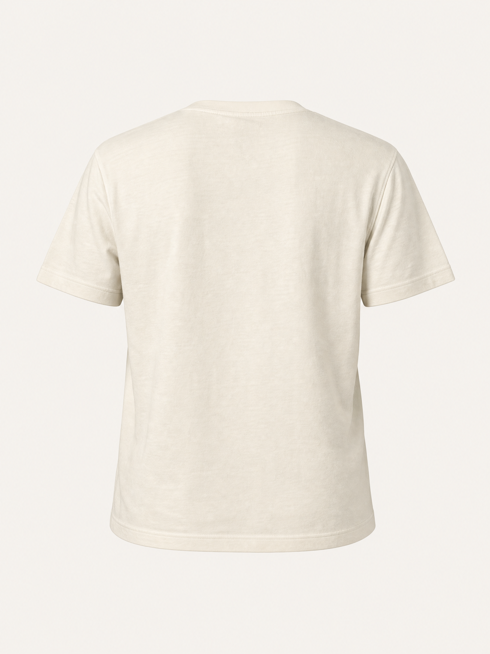 SS Knit T-Shirt Gabriele Pasini – IVORY - Ghost Mannequin Back