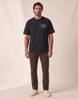 GALLERY T-SHIRT - DOM REBEL – BLACK - Full Front Model