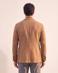 Circolo 1901 Garment-Dyed Soft Twill Wool Blazer – LIGHT MOCHA - Mid-Body Back