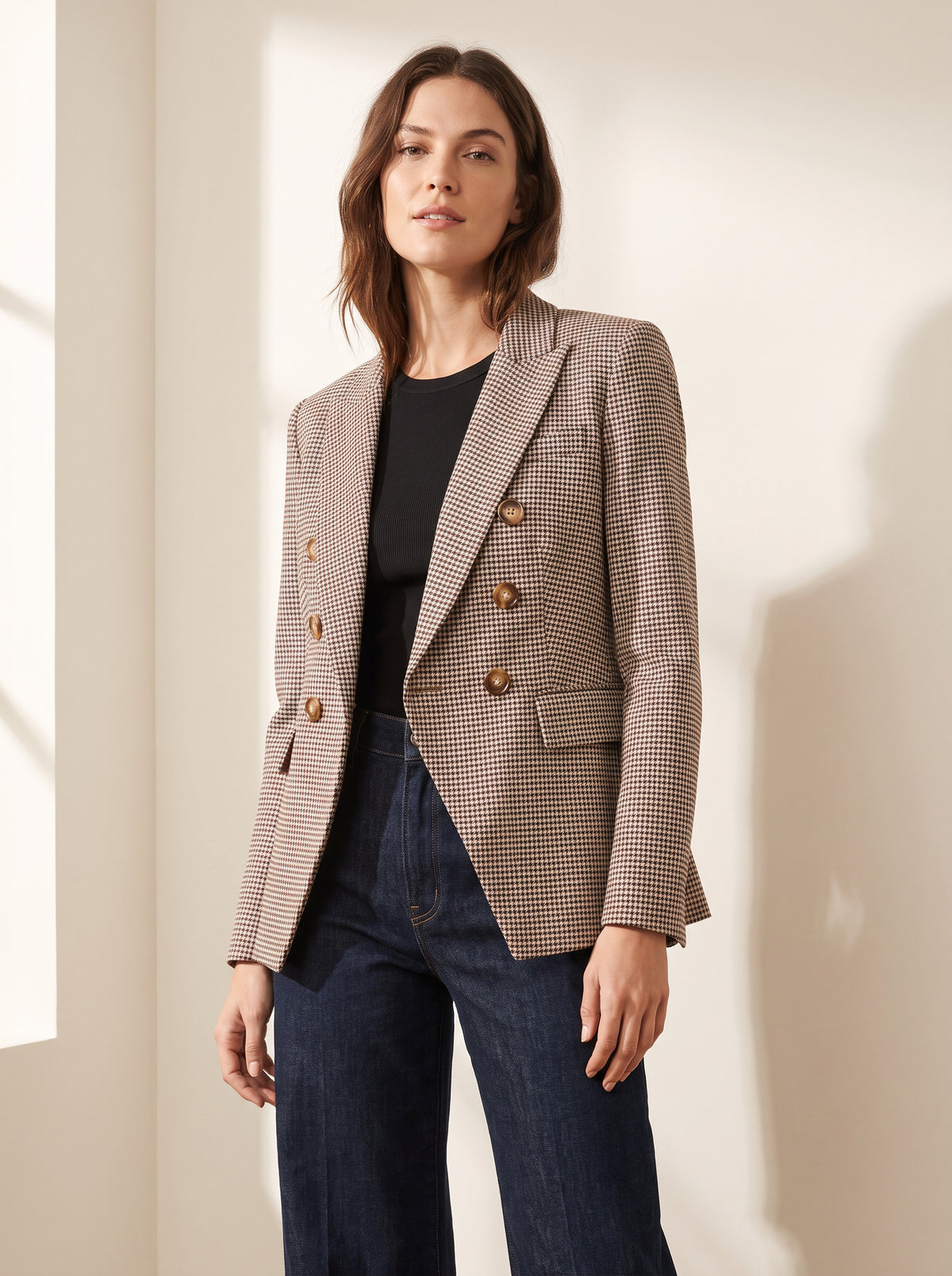 Miller Houndstooth Dickey Jacket — Rust/Navy Multi – RUST/NAVY MULTI - Hero Front