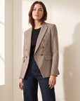 Miller Houndstooth Dickey Jacket — Rust/Navy Multi – RUST/NAVY MULTI - Hero Front