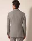 MICRO-DOT DOUBLE-BREASTED PEAK LAPEL SUIT - GABRIELE PASINI – BLACK / IVORY - Hero Back