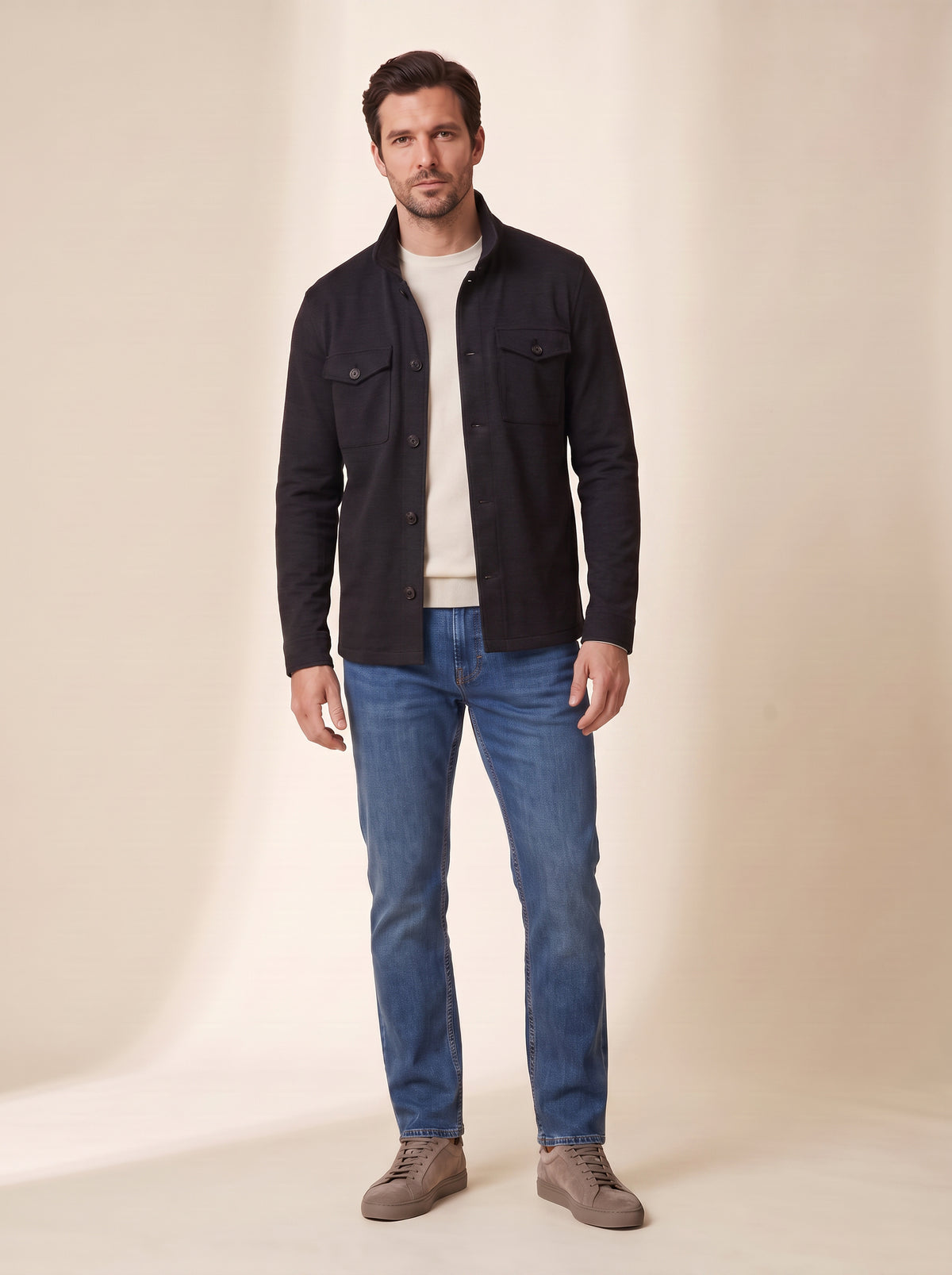 FRADI SLJ Overshirt – BLACK - Full Three Quarter