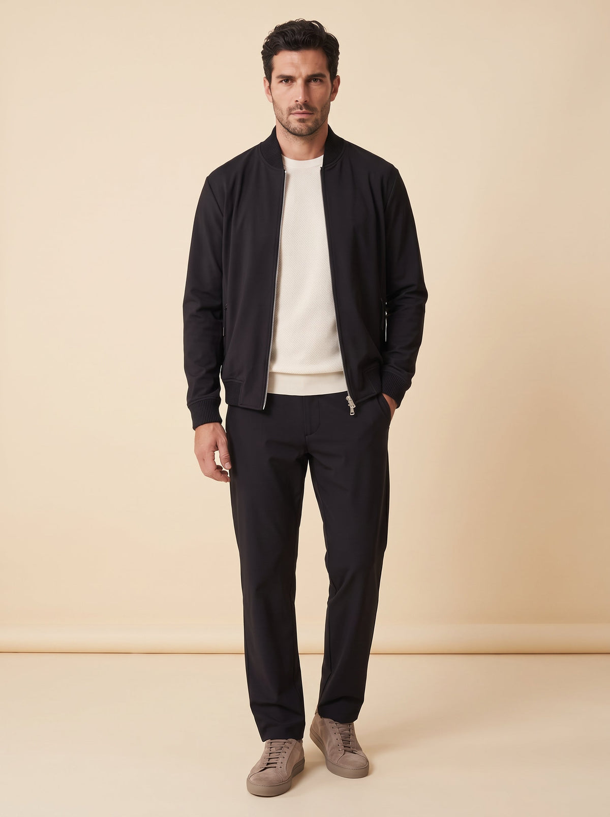 FRADI Barry Bomber Suit – BLACK - Full Suit Front