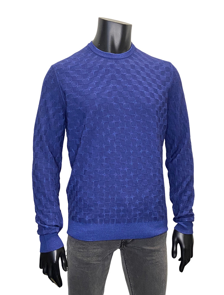 WASHED PATTERNED CREWNECK - FERRANTE