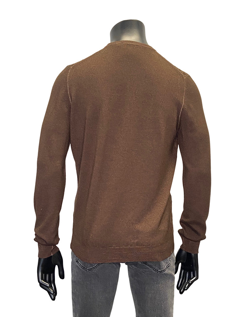 WASHED PATTERNED CREWNECK - FERRANTE