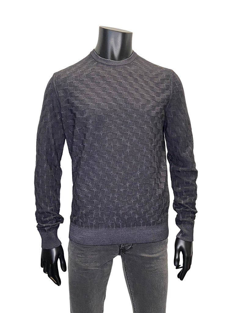 WASHED PATTERNED CREWNECK - FERRANTE