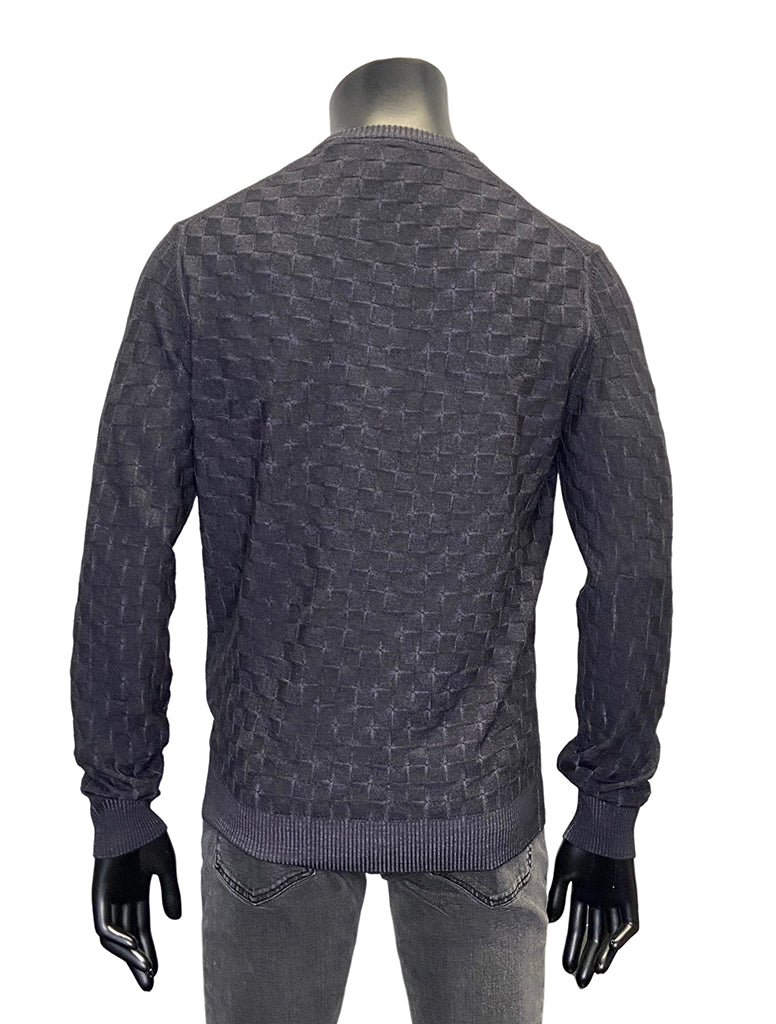 WASHED PATTERNED CREWNECK - FERRANTE