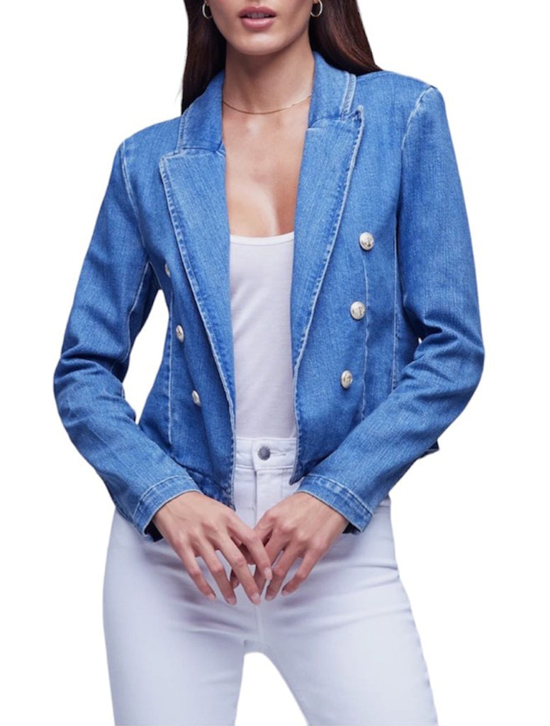 Wayne Crop Double Breasted Blazer - L’AGENCE