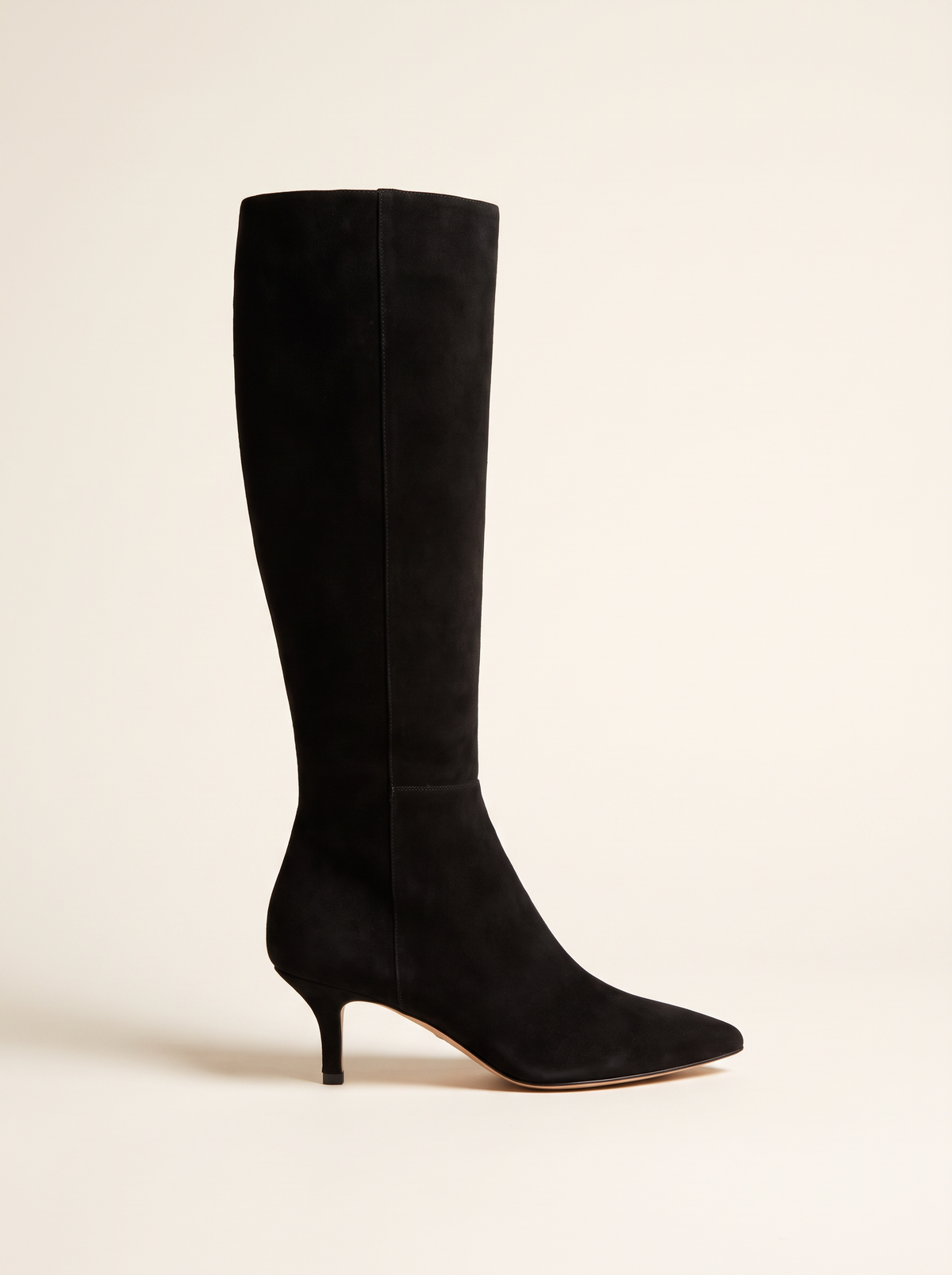 L’AGENCE Baxter Boot – BLACK SUEDE - Side Profile