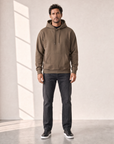BOMB SILK PRINT HOODIE - BASTILLE – ARMY - Full Body Front