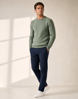HERRINGBONE CREWNECK