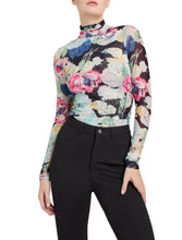 Load image into Gallery viewer, Wildwood Flower Shirred Mesh Turtleneck - CINQ A SEPT
