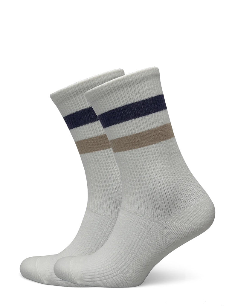 WOODS RIB STRIPE SOCK - LES DEUX