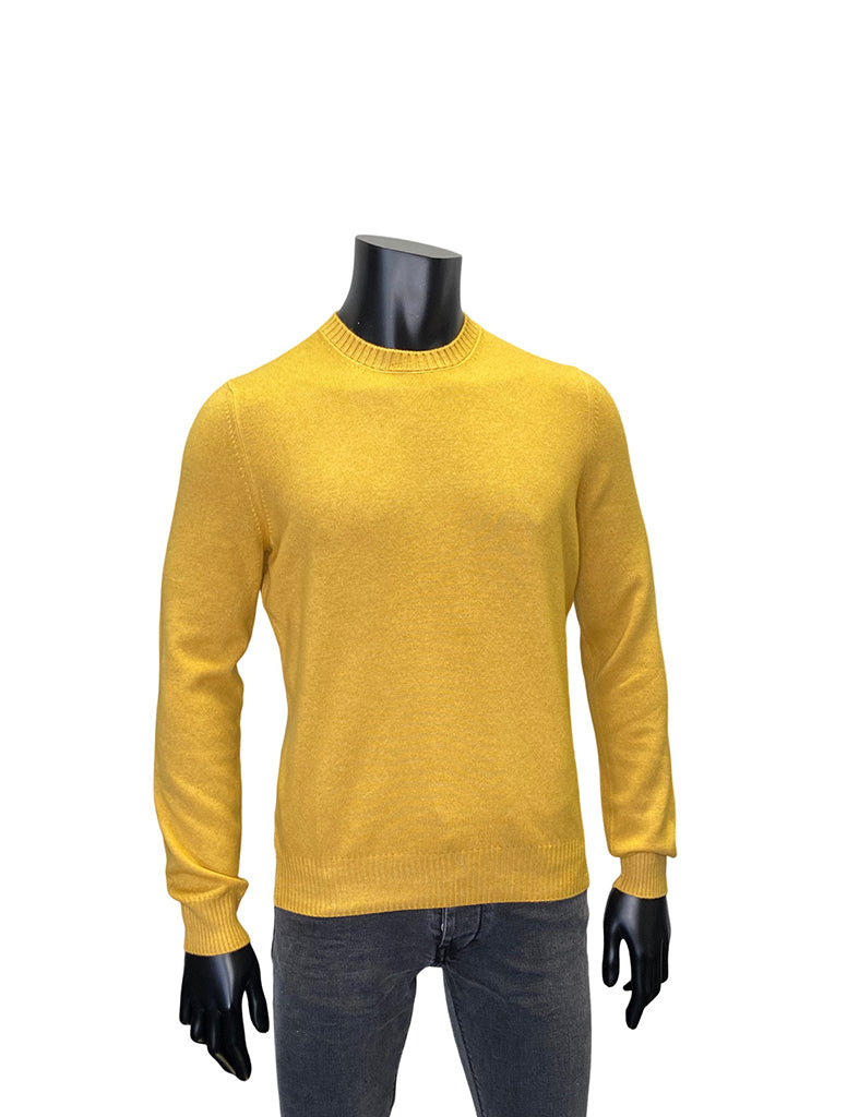 WOOL CASHMERE CREW NECK - GRAN SASSO