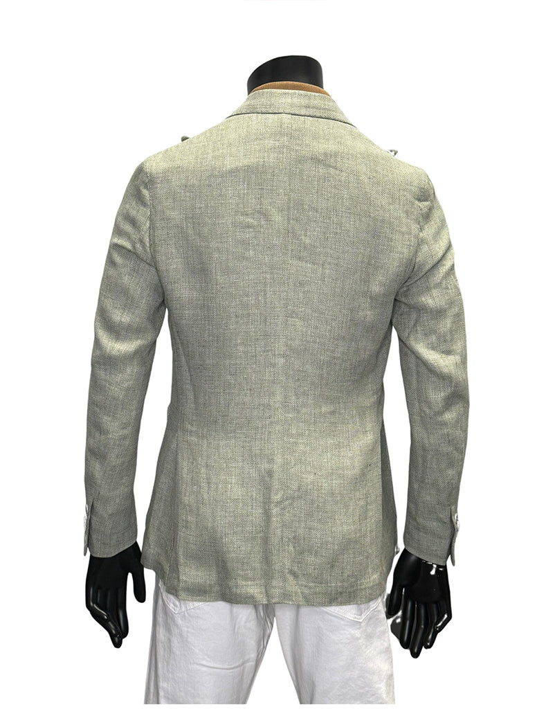 WOOL LINEN BLEND BLAZER - FUGATO
