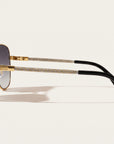 Vintage Frames Snatch Double Rope Edition 18KT Two-Tone Gold – Gray – YELLOW / WHITE GOLD / GRAY - Side profile