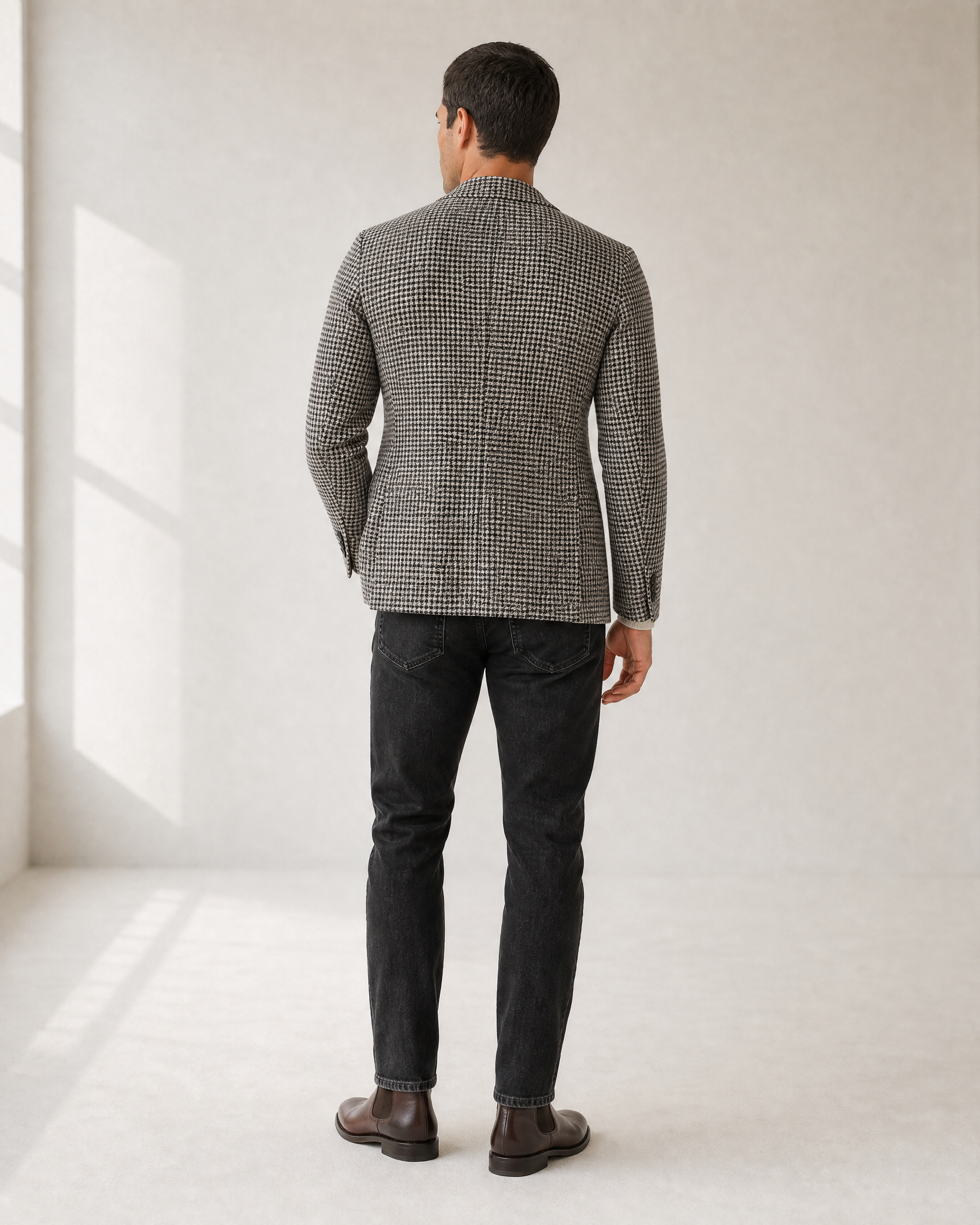 HERRINGBONE CREWNECK