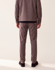 PINSTRIPE TAPERED SUIT PANTS - LES DEUX – SHOPPING BAG BROWN - Hero Back