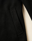 FRADI Kyran Stand-Collar Coat – BLACK - Pocket Fabric Detail