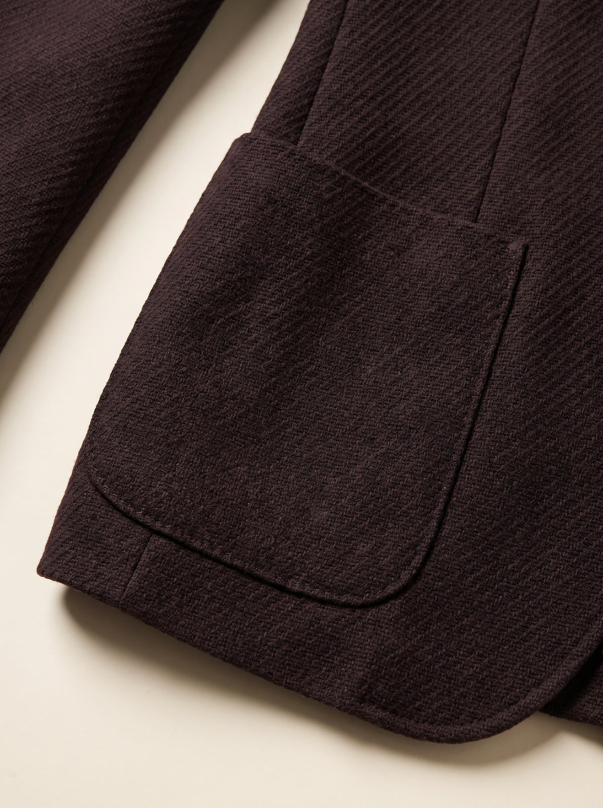 FRADI SLD Single-Breasted Jacket – BROWN - Patch Pocket Detail