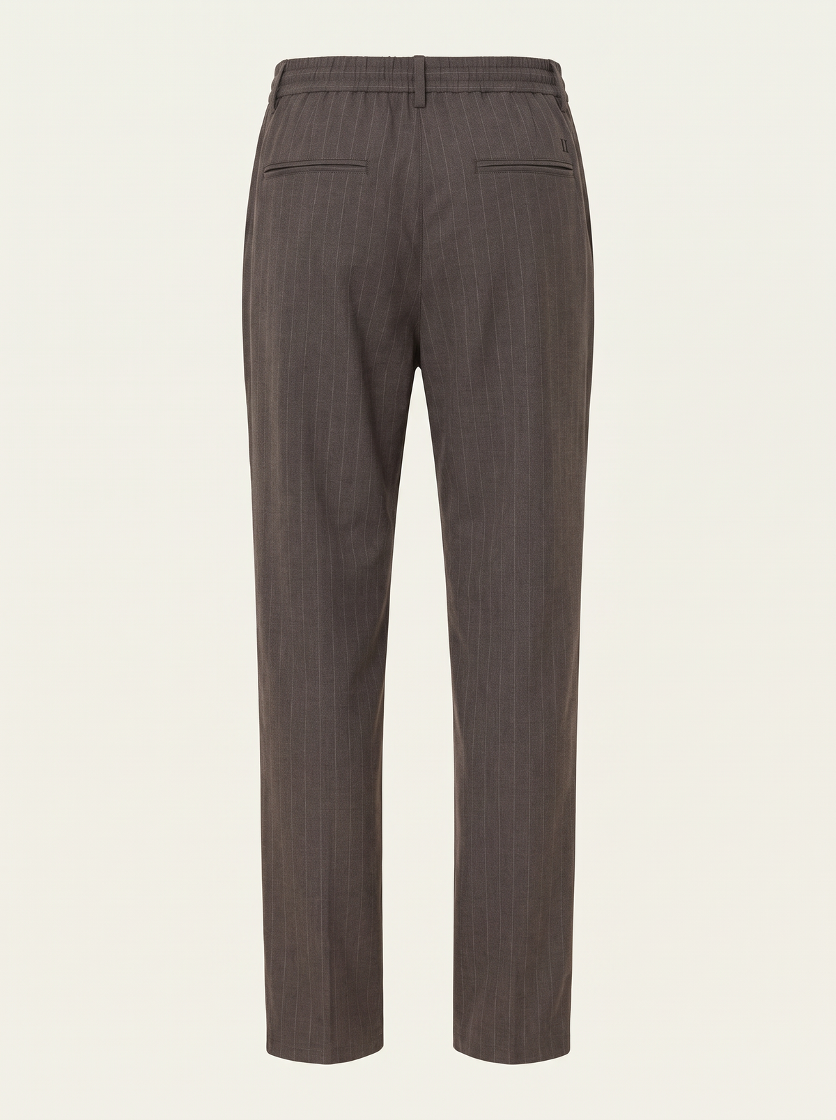 PINSTRIPE TAPERED SUIT PANTS - LES DEUX – SHOPPING BAG BROWN - Ghost Back