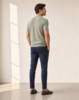Ferrante Linen T-Shirt – Sage - Back Angle