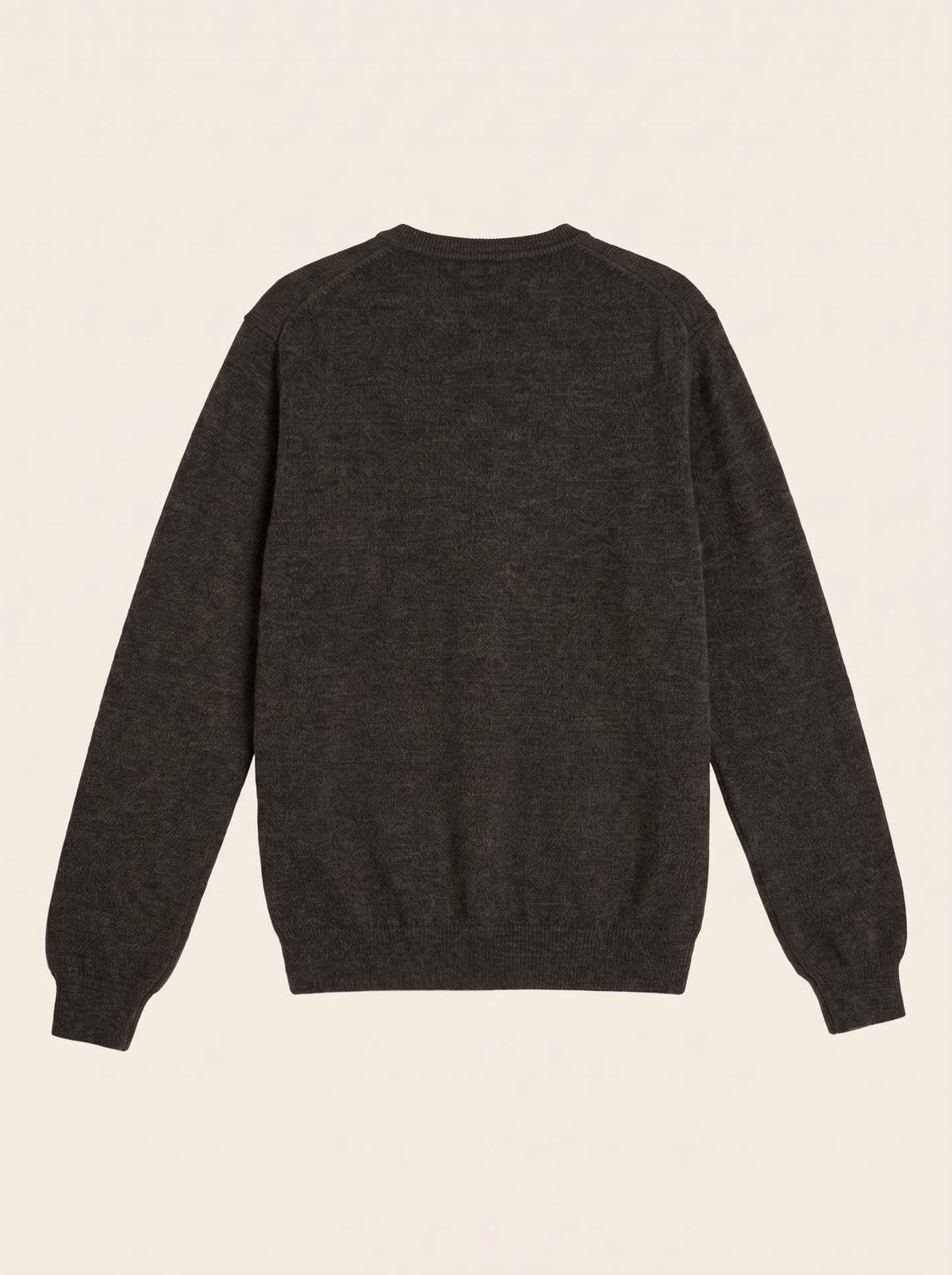 MERINO MOULINE WOOL CREWNECK – DARK BROWN - Ghost Back