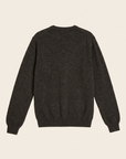 MERINO MOULINE WOOL CREWNECK – DARK BROWN - Ghost Back