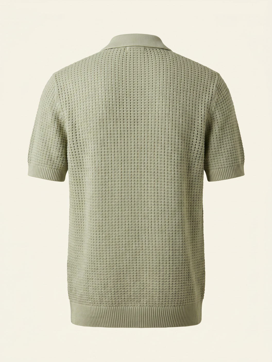 Ferrante SS Knit Button Shirt – Forest - Ghost Back