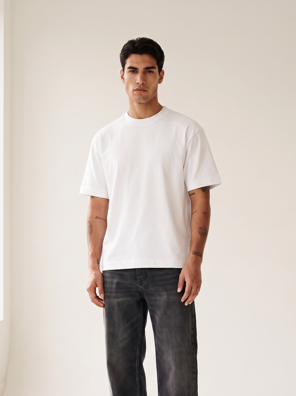 HEAVYWEIGHT T-SHIRT - LES DEUX – WHITE - Hero Front