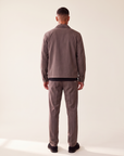 PINSTRIPE TAPERED SUIT PANTS - LES DEUX – SHOPPING BAG BROWN - Full Back Model