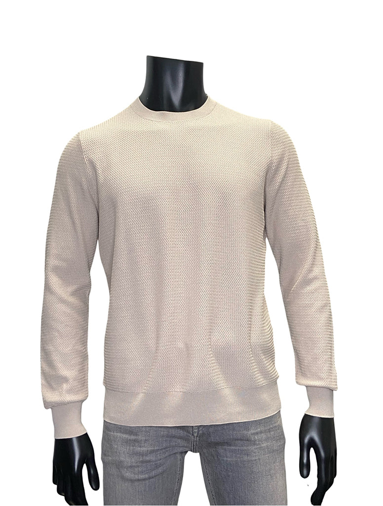 ZIG ZAG CREWNECK KNIT  - GRAN SASSO