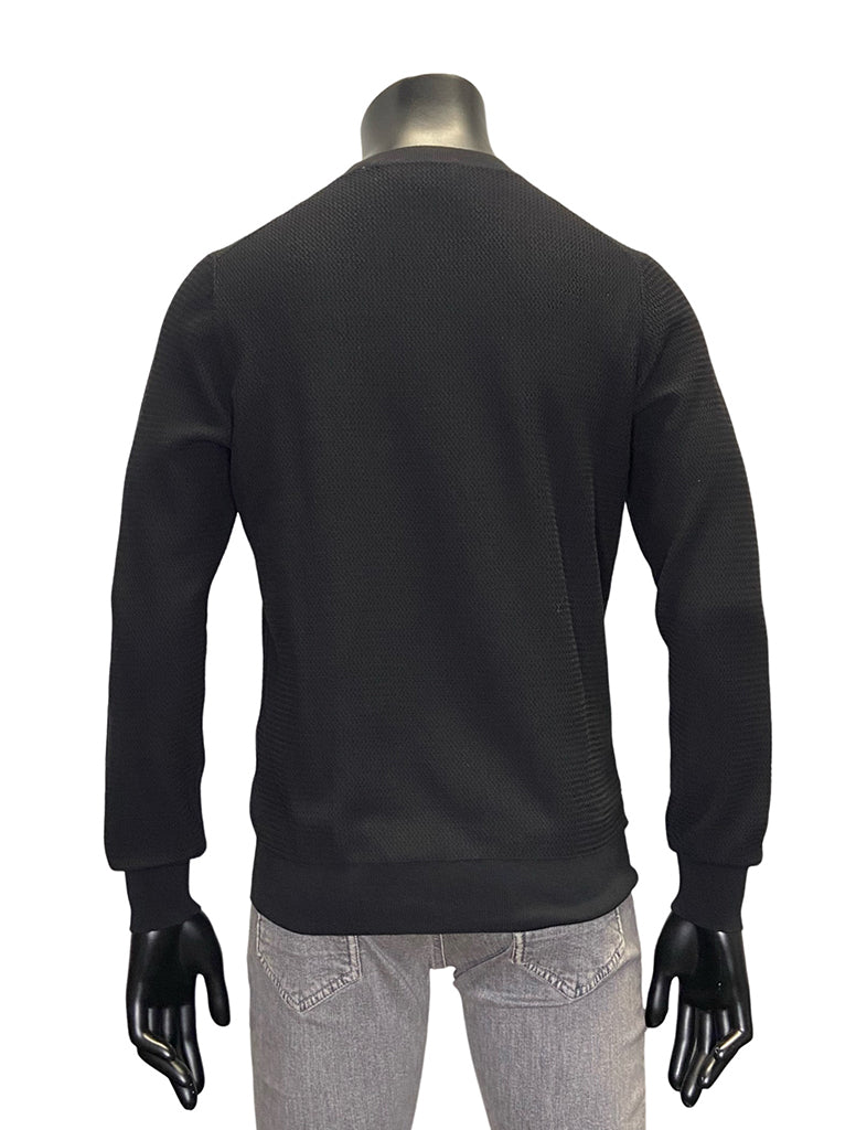 ZIG ZAG CREWNECK KNIT  - GRAN SASSO