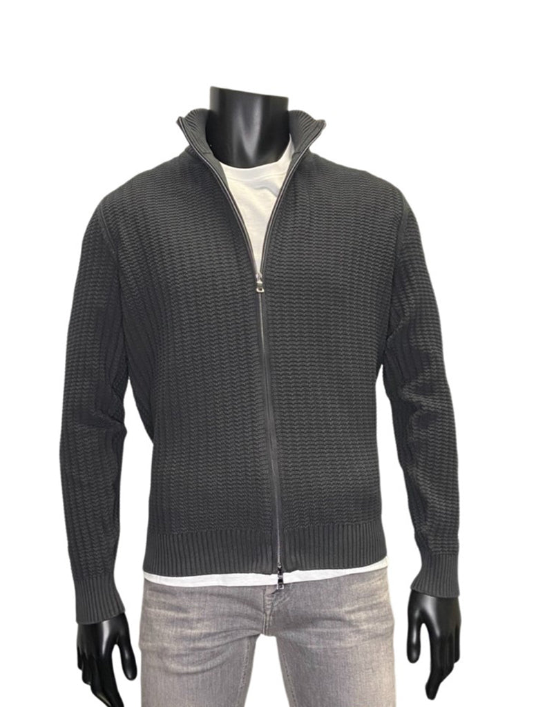 ZIP KNIT SWEATER - FERRANTE