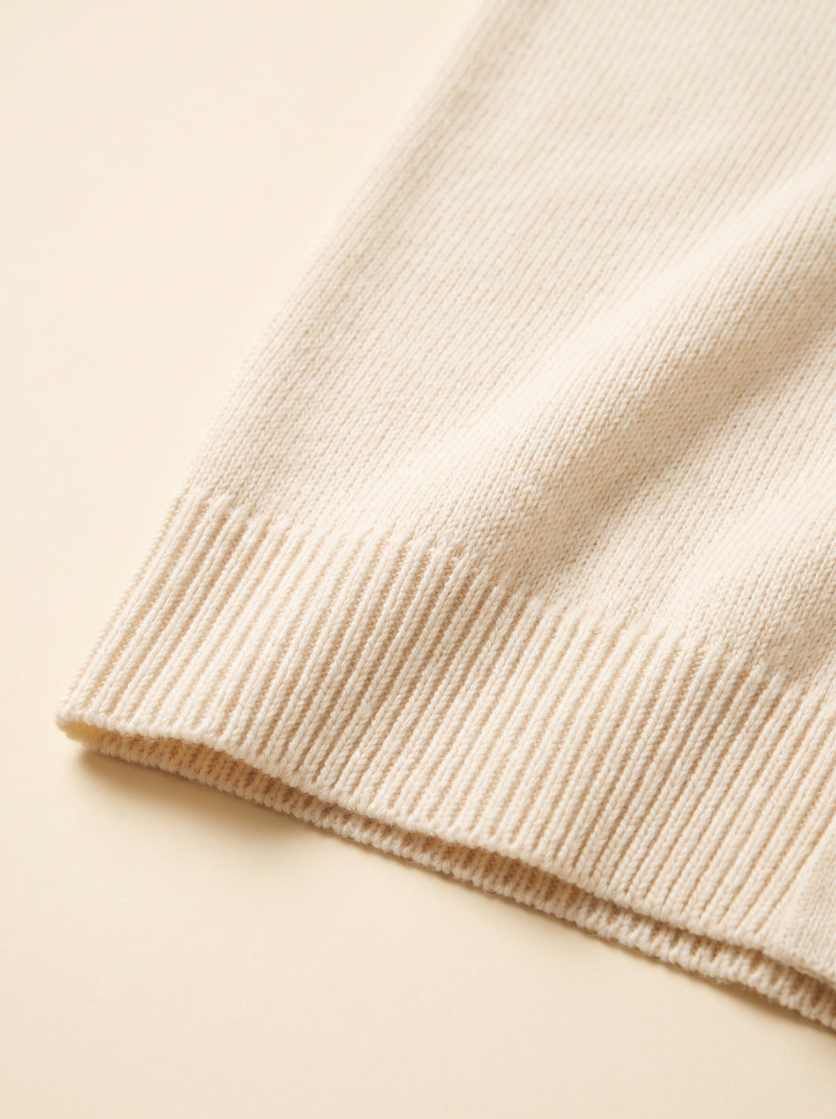 FRADI Milk Collared Cardigan – MILK - Rib Hem Detail