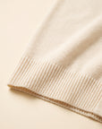 FRADI Milk Collared Cardigan – MILK - Rib Hem Detail