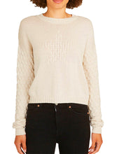 Load image into Gallery viewer, Honeycomb Cropped Boxy Crew - AUTUMN CASHMERE
