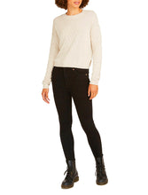 Load image into Gallery viewer, Honeycomb Cropped Boxy Crew - AUTUMN CASHMERE
