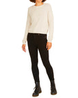 Honeycomb Cropped Boxy Crew - AUTUMN CASHMERE
