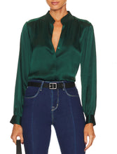 Load image into Gallery viewer, Bianca Band Collar Blouse - L’AGENCE
