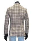 CHECK PEAK LAPPEL BLAZER - DEBONAIR