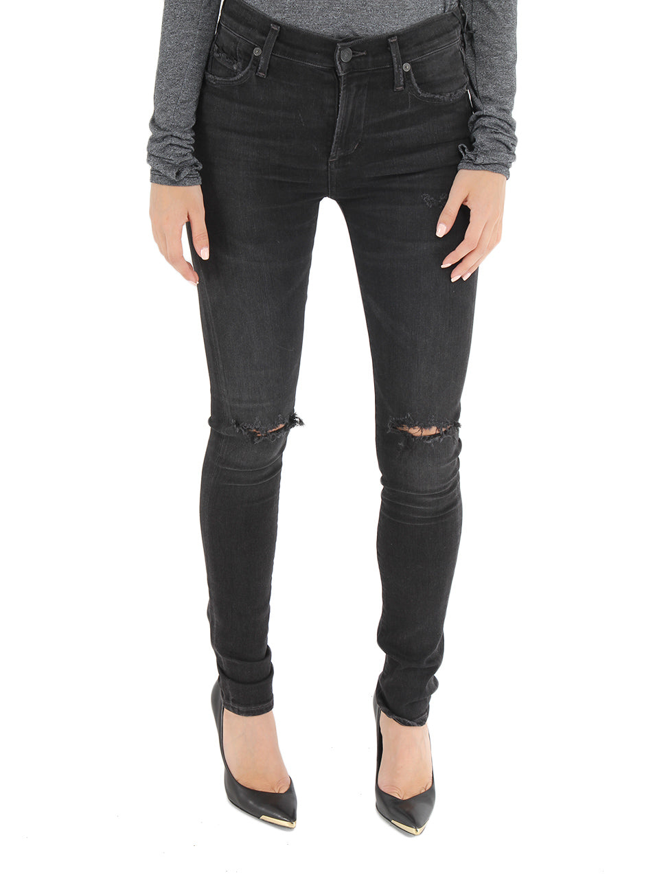 Rocket High Rise Skinny in Distressed Darkness - CITIZENS OF HUMANITY