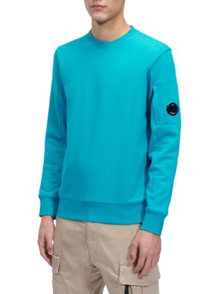 DIAGONAL RAISED FLEECE BACK LOGO SWEATSHIRT - CP COMPANY