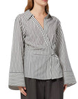 Draped Wrap Shirt - FRAME