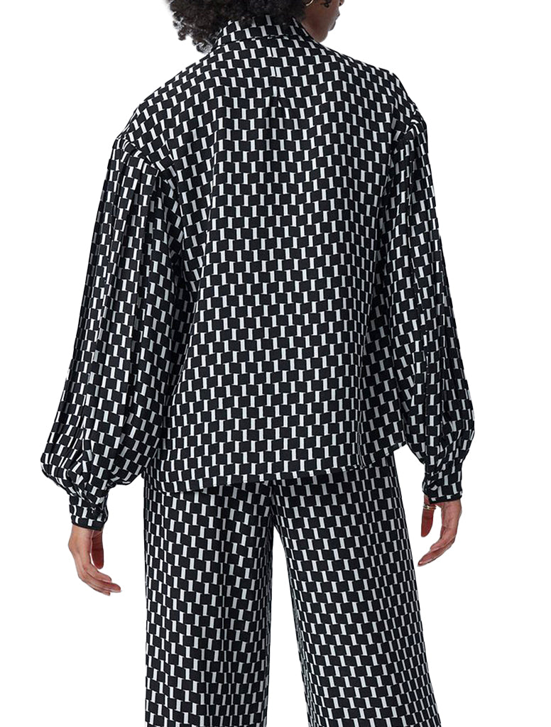 Keeva Top in Soft Crepe in Mirrors - DIANE VON FURSTENBERG