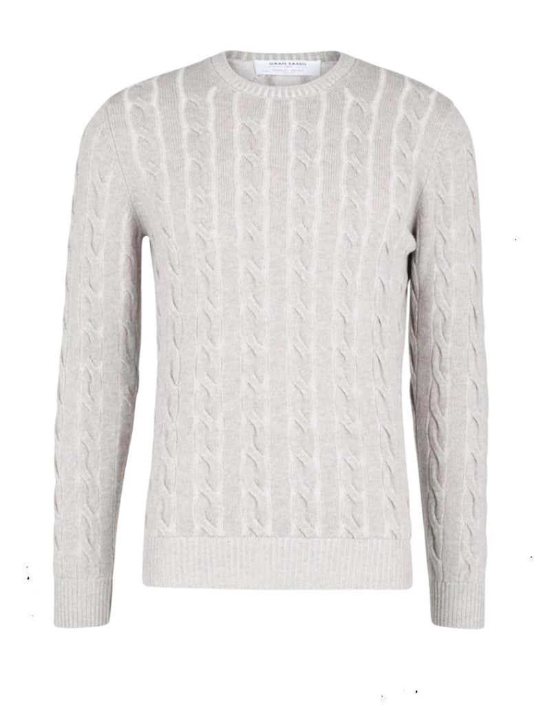 LINEN CABLE KNIT - GRAN SASSO