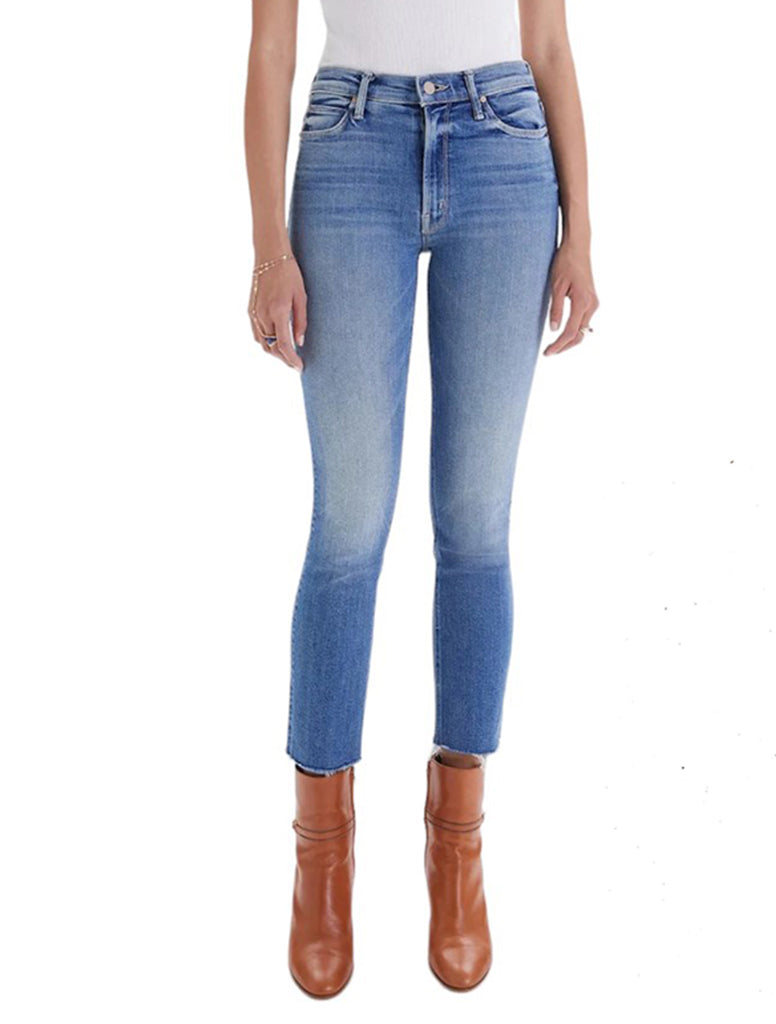 Mid Rise Dazzler Ankle Fray - MOTHER