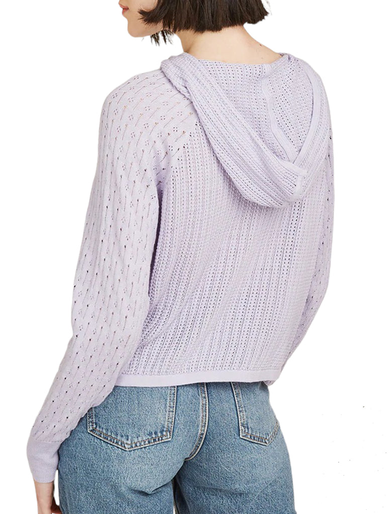 Mixed Stitch Hoodie - AUTUMN CASHMERE